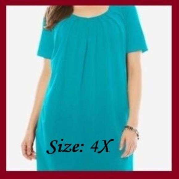 Roaman's Tops - Pleat Neck Maxi Tunic(4x)